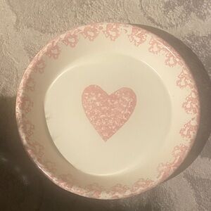 Hand Crafted ceramic  Pink Heart serving  Plate